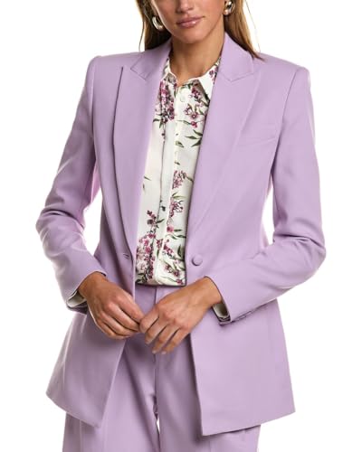 BCBGMAXAZRIA Women's Long Sleeve V Neck with Peak Lapel Blazer