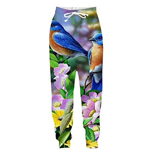 Pantalon de sport long pour homme avec imprimé oiseau 3D