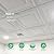 2ft x 2ft White Icon Relief Ceiling Tiles - Drop Ceiling Tile 24 x 24in – Waterproof, Washable and Fire-Rated - High-Grade PVC to Prevent Breakage-Package of 12 Tiles