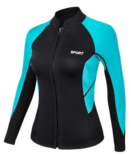 Chaqueta de neopreno DEHAI para mujer, 2mm, para buceo y natación miniatura 1