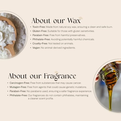 Image of Premium Scented Soy Wax Candle Luxury Jar for Home Decor & Aromatherapy | Relaxing Aroma Candle | 200 Gm | 25+ Hours Burn Time | Smoke Free & Non-Toxic | Gifting (4 Candle Set)