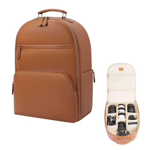 Divvia PU Leather Camera Backpack