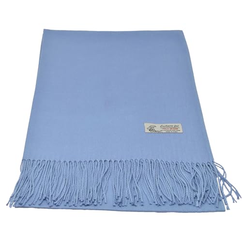 Glory Max Unisex Plain Solid Winter Scarf Cashmere Feel Oversized Soft Warm Shawl Wrap 74"x26"4