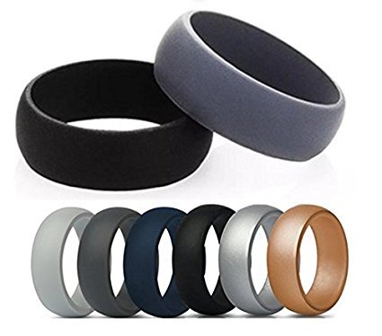 Unisex Silicone Ring Brand (Bronze, 7)4