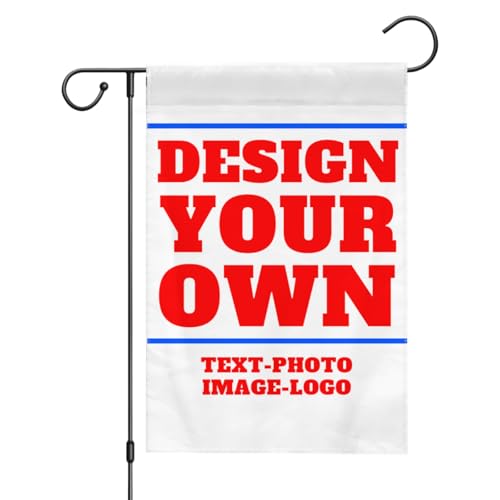 Custom Garden Flag Personalized Yard Flags for Outside Customizable Flag with Picture Text Double Sided Outdoor Lawn Banner Home Decor 12x18 28x40