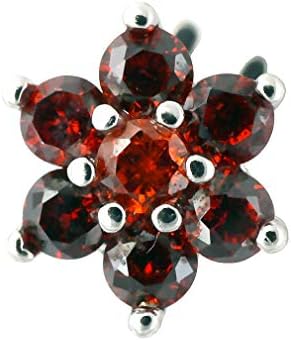 Dermal Anchor G23 Titanium PVD Plated Flower Seastar Black CZ Body Jewelry Anchor Dermal Tops