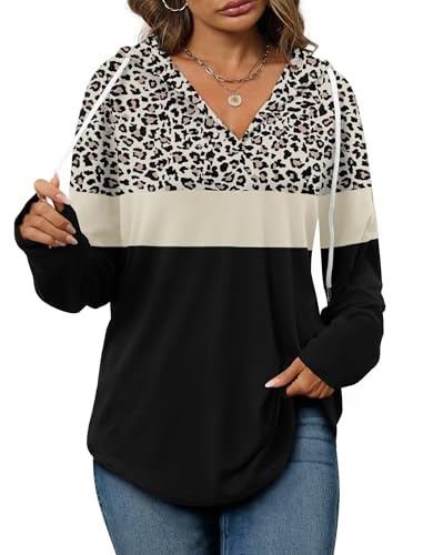 Image of Bofell Womens Fashion Tops Hoodies for Women Pullover Oversized Sweatshirts Long SLeeve Shirts Loose Fit
