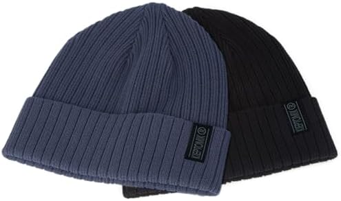 2 Pack Cotton Ribbed Cuffed Beanies – Best Cotton Two Pack