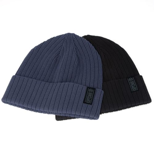 KIEPTOMIK 2pcs Cotton Knit Beanie for Men and Women