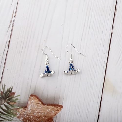 CENWA Magic Accessories Witchy Earrings Magic Blue Hat Drop Earrings Wizard Earrings Gift for Her4