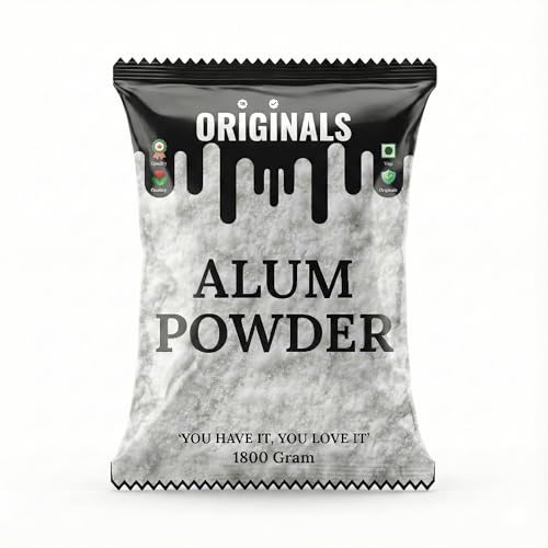 Image of Originals Pure Alum Powder (Fitkari) - 100% Pure and Safe for Face, Skin, Acne, Shaving, Teeth 1800 gm