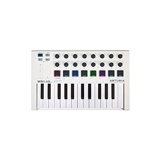 Arturia MiniLab MK II Contrôleur MIDI universel 25 touches 16 Pads RVB rétro-éclairés - Les Beatles, Paul McCartney, John Lennon, RIngo Starr, George Harrison