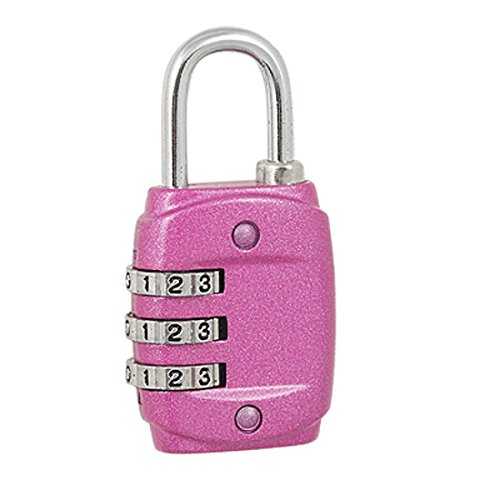 Image of Aexit Digital Metal Padlocks & Hasps Fuchsia Resettable Combination Luggage Combination Padlocks Box Padlock