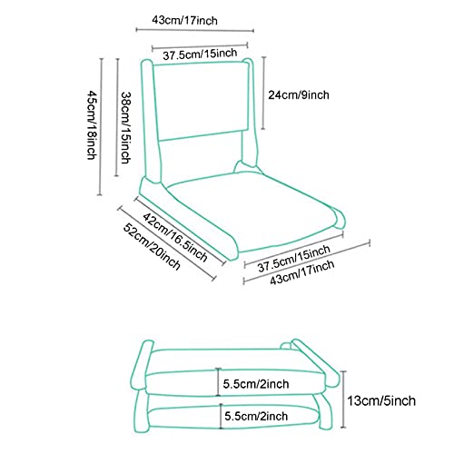 Silla plegable de meditación, con respaldo, sofá tatami japonés portátil para sala de estar, balcón y ventanal, asiento de madera sin patas