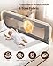 Foldable Bed Rail for Toddlers, 71in Reinforced Carbon Steel Frame&Connectors, Breathable Cationic Fabric - Safety Toddler Bed Rails for Queen, King, Twin, Full, No-Tool Setup.