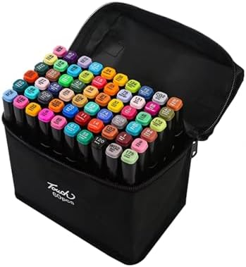 AMOREJA Kit com 60 Canetinhas Coloridas Touch Dupla Ponta - Fina ...
