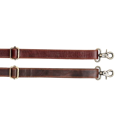 Image of Genuine Leather Purse Strap Replacement Adjustable 1 inch Wide ~ Womens Crossbody Handbag Laptop Bag Strap 28 inch-57 inch