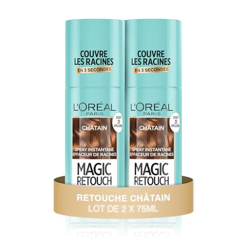 Magic Retouch Châtain spray correcteur de racines à couvrance totale et séchage rapide