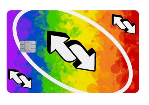 WORKIRAN Tarjeta de juego arco iris inversa tarjetas de crédito pegatinas | Transporte, tarjeta de débito, tarjeta de crédito | Cobertura y personalización de tarjetas bancarias | Sin burbujas