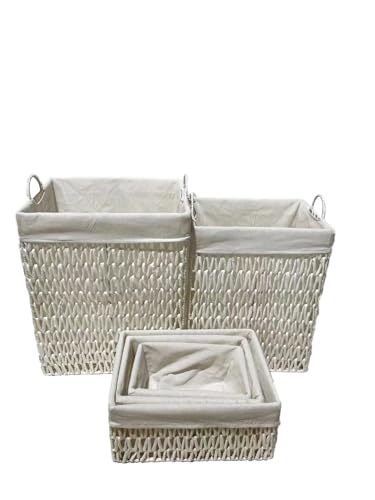 ROPERO Y CAJONERA Cuerda Blanco con Tela