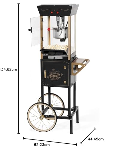 Nostalgia CCP510 Vintage Professional Popcorn Cart-New 8-Ounce Kettle-53 Inches Tall-Red