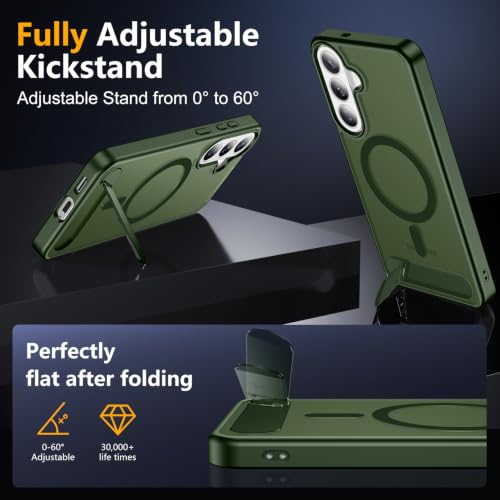Image of SPIDERCASE Magnetic for Samsung Galaxy S26 FE Case,with Stand,Green
