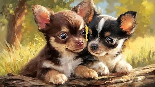 Rompecabezas de chihuahua de 1000 piezas, juego educativo de 75x50cm para noches en familia
