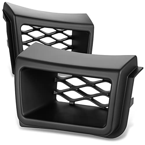 Auto Dynasty SS Style Front Lower Bumper Air Duct Vent Cover Compatible with Chevy Silverado 1500 Classic 03-07, Left and Right Side, Black