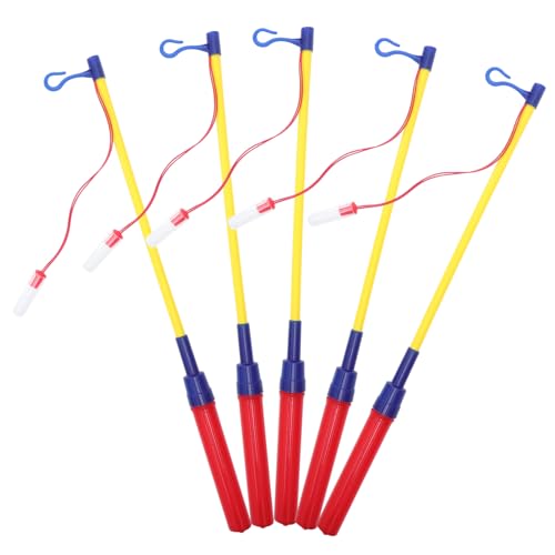 YARNOW 5pcs DIY Lantern Sticks with LED Light for Parties Lantern Walking Pole Lighted Rod for Festivals No Battery Required