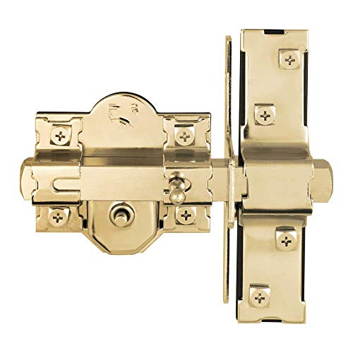 Concise Home Verrou de portail unilatéral doré de 50 mm de long avec 3 clés Cover