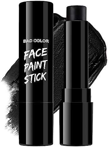 BADCOLOR Black Cream-Blendable Face Body Paint Stick for Adults Children Eye Black Softball Football Baseball Sports , Non-Toxic Hypoallergenic for Halloween SFX Makeup Cosplay Joker Costume Parties