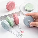 2Pcs Tape Measure Mini Retractable Tape for Body Measurements (60-inch 1.5 Meter), Tailor Sewing Medical Craft Cloth Fabric, Flexible Small Pocket Size, Blue