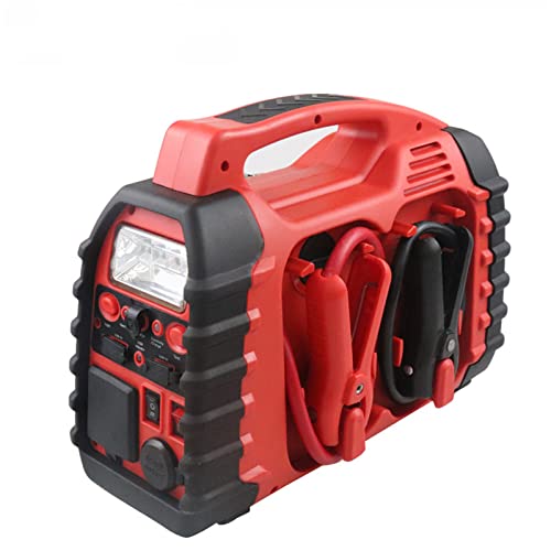 Arrancador de batería para Coche con compresor de Aire y Banco de energía Integrados, Cargador portátil e inflador para emergencias, funcionalidad 7 en 1