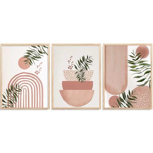 Image of HOTHOUSE Painting Boho Wall Art Home Decoration Paintings With Frame For Living Room Bed Room Hotel Wall Decor Digital Reprint Set of 3 (19X25 inch)
