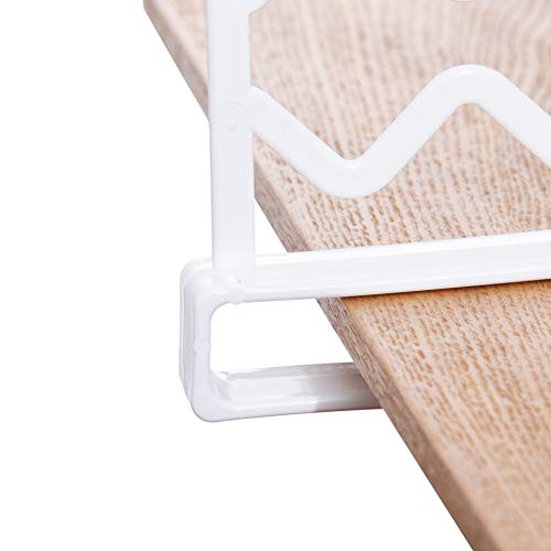 Cy Craft 8 Pcs Shelf Divider,Thickened Wood Shelf Dividers,White Plastic Closet Shelf Separators Clothing Organizer Perfect For Bedroom Shelving Organization And Kitchen Cabinet Shelf Storage #TOP4
