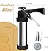 Cookie Press,Spritz Cookie Press for Baking,Stainless Steel Cookie Press Gun Kit with 13 Discs and 8 Icing Tips for DIY Biscuit Maker and Decoration
