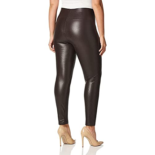 HUE Women's Sleek Effect High Waist Leggings, Chocolate Plum-Croco, Small2