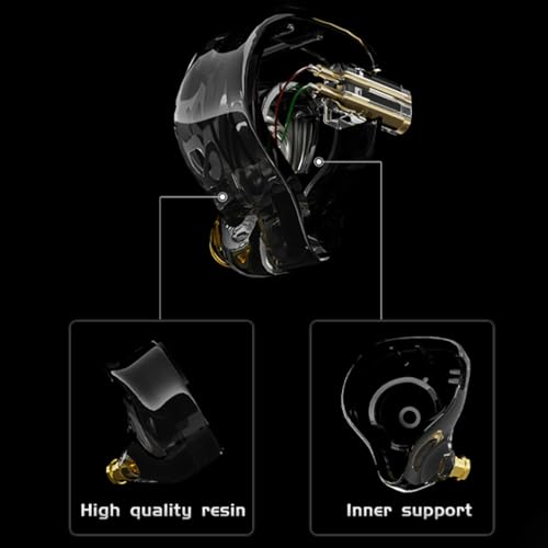 Image of ND NX2 IEM Wired in-Ear Monitor, 10mm Dynamic Driver with Passive Noise Cancellation, 0.78mm 2 Pin OFC Detachable Cable, HiFi Sound for Audiophiles & Gaming (Black (No Mic))