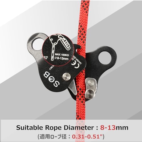 Azarxis Climbing Descender Ascender Belay Device Self