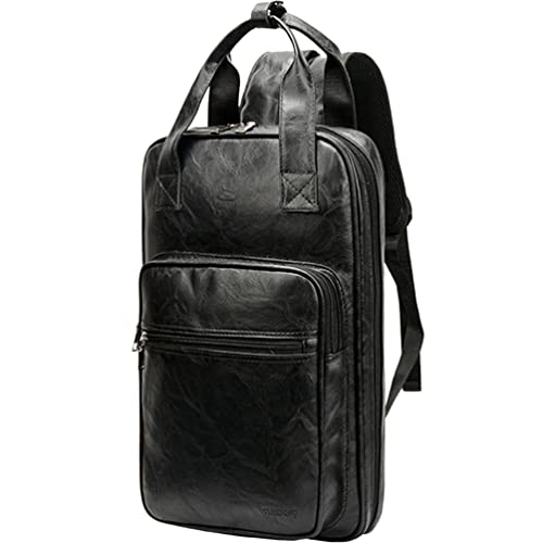 FOMIYES Laptop Bag Laptop Bag Laptop Backpack PU Leather Drumstick Bag Drum Mallet Holder Drumstick Storage Case Large Capacity Laptop Backpack