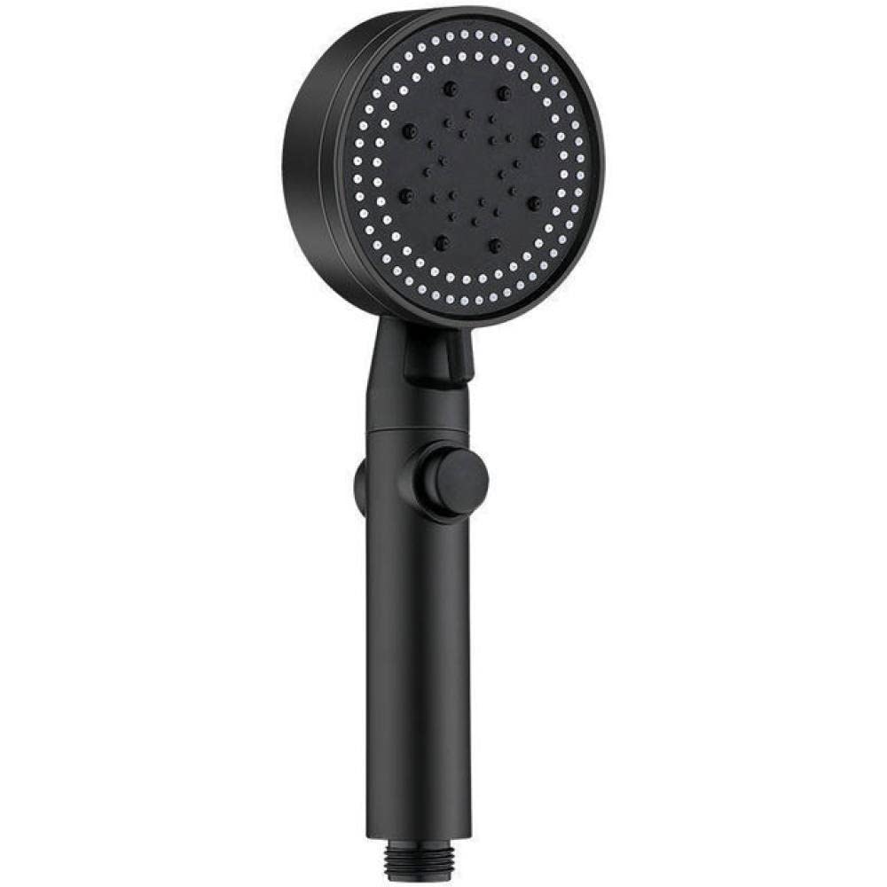 Tête de douche économie d'eau noire avec haute pression et 5 modes réglables