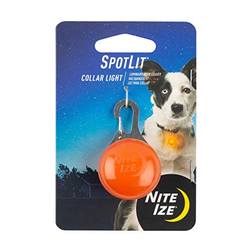 Nite Ize SLG19-06-02 SpotLit Clip-On LED Light with Carabiner, Weather Resistant, Orange