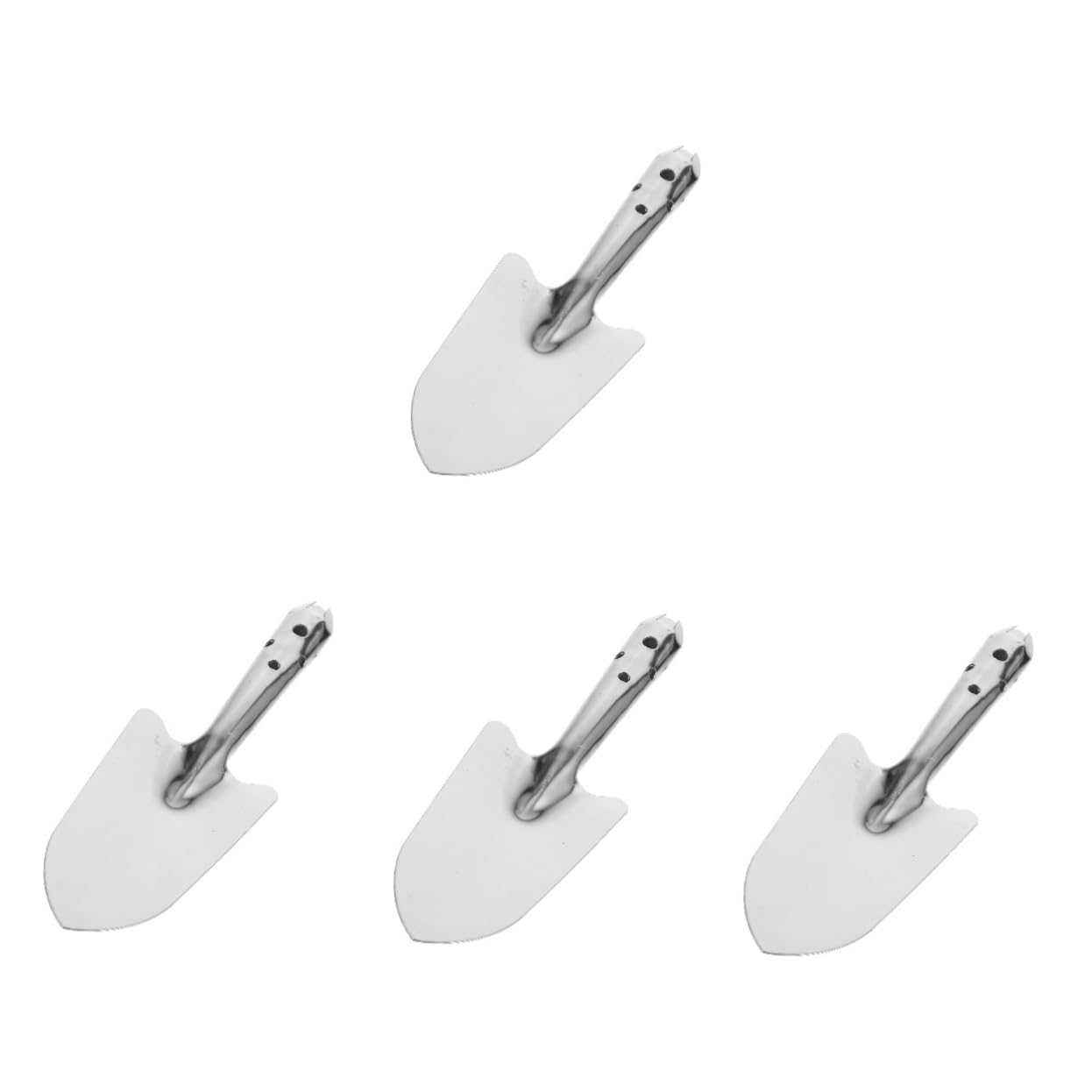 OUNONA 4pcs Mini Soil Shovel Stainless Steel Hand Tool Garden Sampling Shovel Portable Trowel for Planting