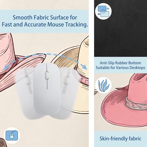 Tapis de souris XXL rose pour protéger votre bureau et stabiliser votre clavier - 4