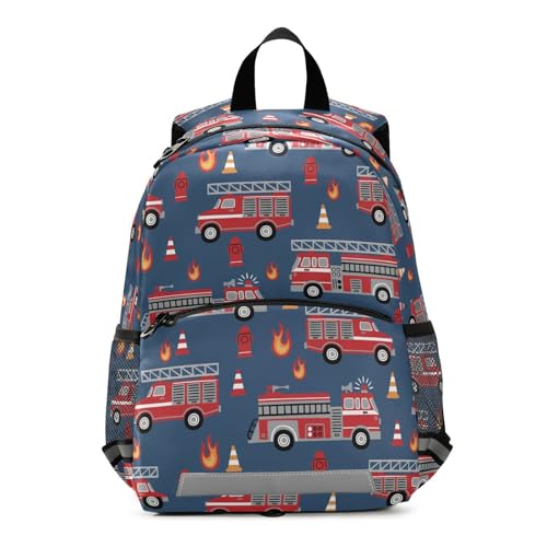 Sac à dos pour tout-petit Mnsruu camion de pompiers bleu foncé pour la maternelle A328