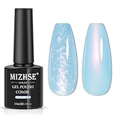 MIZHSE Gel Nagellack Blau Shimmer UV Nagellack Pearl Effect Farbgel Für Gelnägel UV Gel Nagellack...
