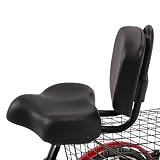 Jiabailie Bike Seat,Bike Saddle with Backrest Replacement Soft Back Rest PU...