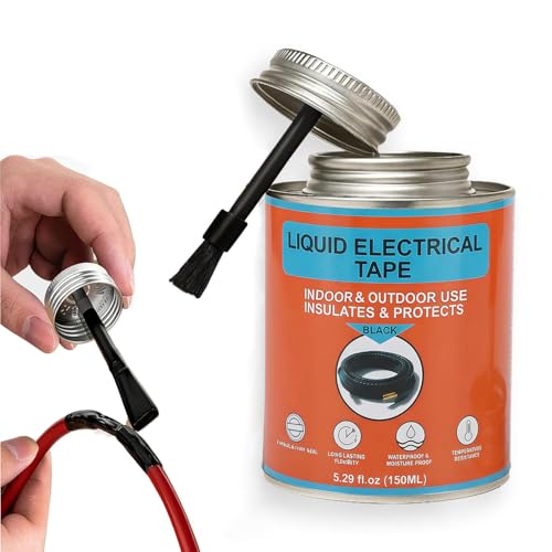 Liquid Electrical Tape, 5.29OZ, Waterproof, UV Resistant, Airtight Seal, Extreme Temperature Flexible, Corrosion Proof,  - Detailed View