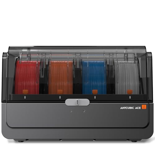 Anycubic ACE 2 Pro 3D Printer Filament Dryer Box, Compatible with Anycubic Kobra S1 and Kobra X,Multicolor Printing with 65°C Active Drying & 4 Brushless Motors, Auto-Resume & Runout Detection