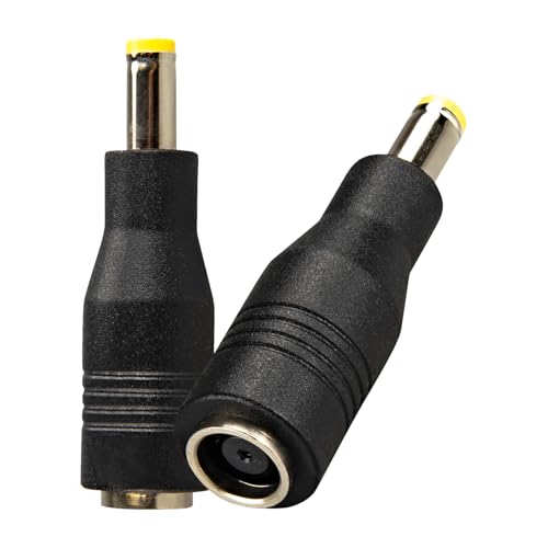 2 Pack DC7909 Female to DC5525 Male Adapter DC 8mm Female to DC 5.5mm x 2.5mm Male Connectors Universal DC Power Connector for Portable Power Stations/Solar Generators/Laptops/RV/Car/Solar Panels